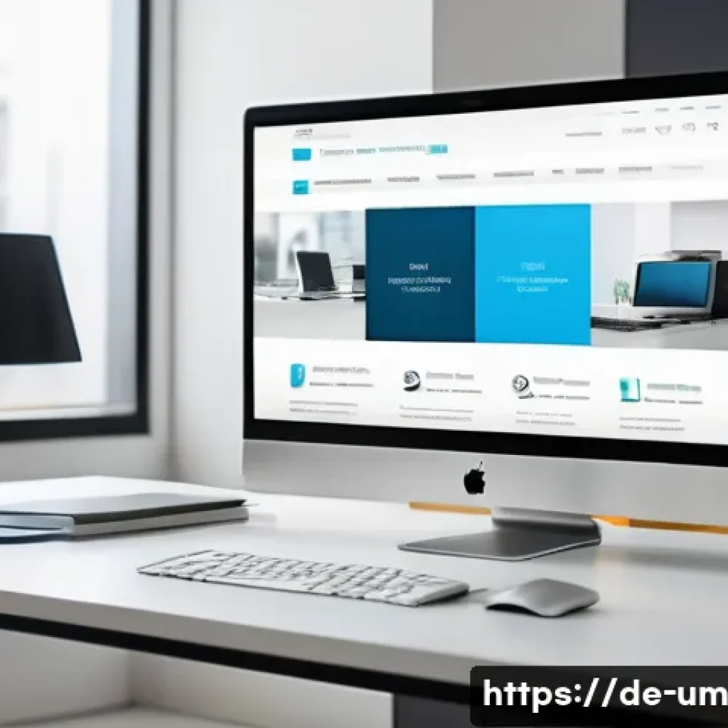 페이지 로딩 속도와 전환율의 관계 - A modern, sleek e-commerce website interface displayed on a high-resolution desktop monitor in a bri...