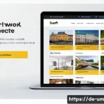 소비자 신뢰 구축을 통한 전환율 향상 - A modern German e-commerce website homepage showcasing transparent communication elements: clear pro...