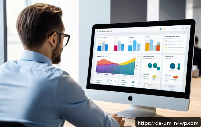 전환율 최적화를 위한 고객 여정 분석 - A modern e-commerce website dashboard scene showing detailed user analytics and heatmaps on large sc...
